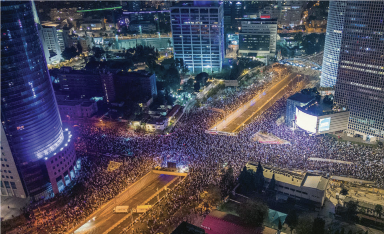 Israelis flooded the streets to protest proposed changes to the country’s legal system. (Amir Terkel, Creative Commons Attribution-Share Alike 3.0 Unported)