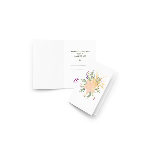 Contribution card: Floral With Gold