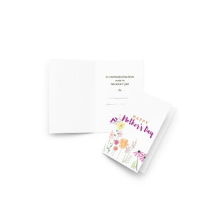 Contribution Card: Mother's Day, Purple Floral