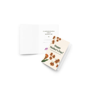 Contribution Card: Mother's Day, Floral & Orange