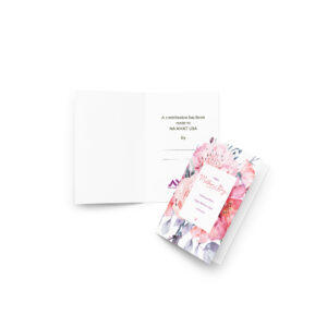 Contribution Card: Mother's Day, Floral Border