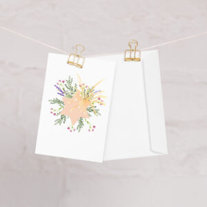 Contribution card: Floral With Gold