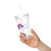 Clear plastic tumbler