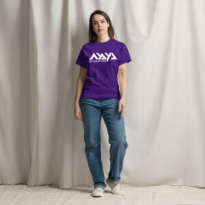NA'AMAT USA Purple and White Logo Tee